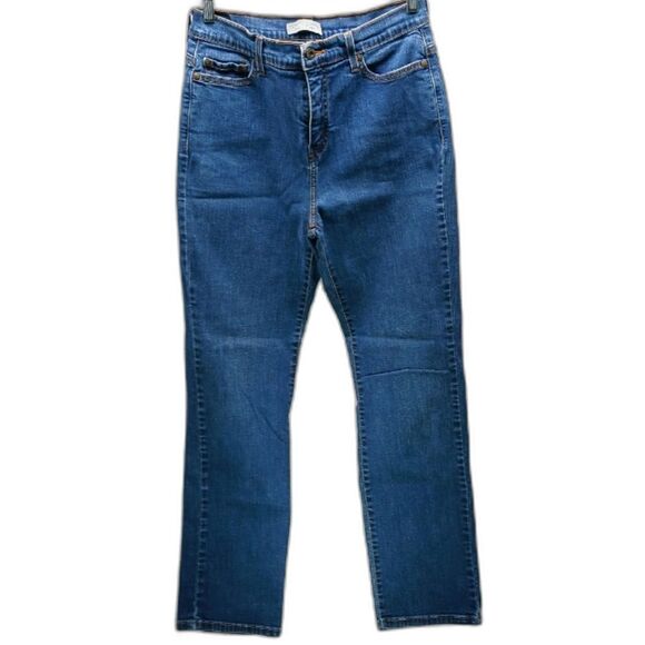 Levi's 512 High Rise/Tappered Leg 5 Pocket  " Mom" Denim Jeans Women's 14M. Blue - Picture 1 of 12